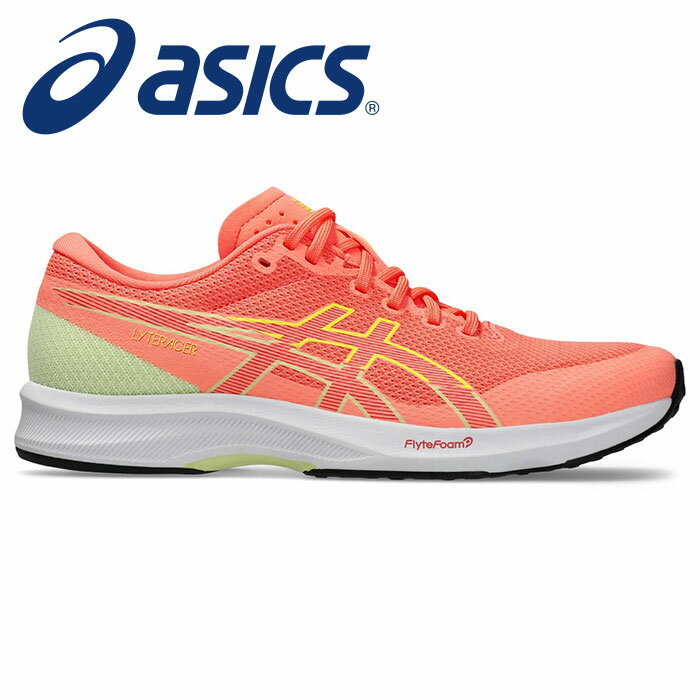 ★さまざまな競技の部活生にオススメ★【2025年春夏モデル】【 アシックス asics 】【シューズ　靴】 レディース ランニングシューズ LYTERACER ライトレーサー 6 ランニング シューズ アシックス 1012B764 (700) サンコーラル/セーフティーイエロー [250312](4)