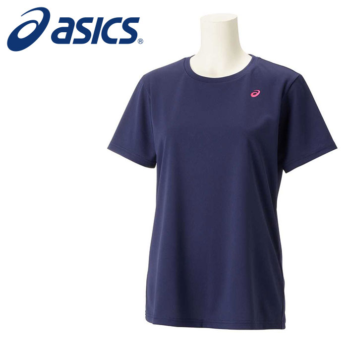 【メール便可230円】【asics アシックス】【ウェア】 2032C786 トレーニングウェア レディース 女性用 ドライ ワンポイント 半袖Tシャツ ピーコート 400 [230319]