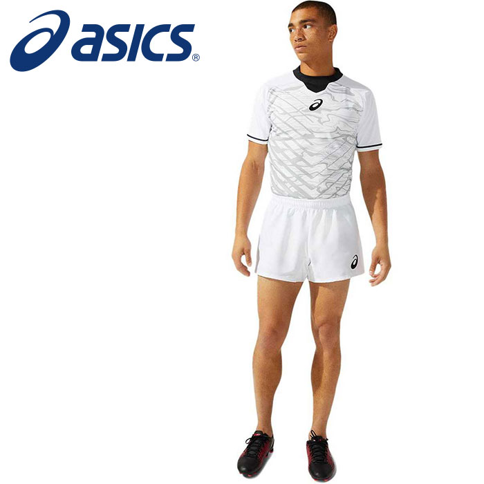 【メール便可230円】【asics アシックス】【ウェア】 2111B518 ラグビー メンズ ゲームパンツ Bホワイト 100 [230420] 父の日 プレゼント