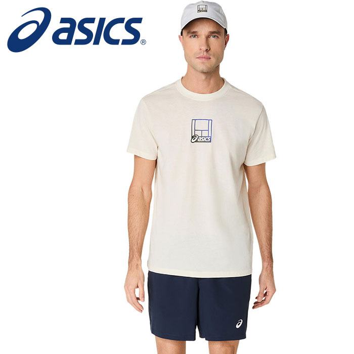 [最大2000円OFFクーポン発行中]【メール便送料無料】【 2025年 秋冬モデル】【 アシックス asics 】 テニス 半袖 Tシャツ メンズ シャツ ウェア 2041A355 (200) クリーム [250730][amz] クリスマス プレゼント