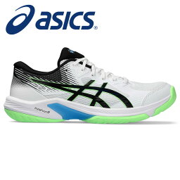 ★優れたサポート性＆クッション性★【2024年春夏モデル】【アシックス　asics】【シューズ　靴】 ハンドボール シューズ BEYOND(ビヨンド) FF メンズ レディース 男女兼用 1073A057 (101) ホワイト/ライムバースト [240412]