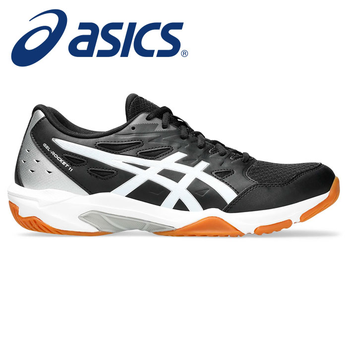 ★快適な履き心地！初心者向け★【2024年春夏モデル】【アシックス　asics】【シューズ　靴】 バレーボール シューズ GEL-ROCKET(ゲルロケット) 11 メンズ レディース 男女兼用 1073A065 (002) ブラック/ピュアシルバー [240412] 父の日 プレゼント