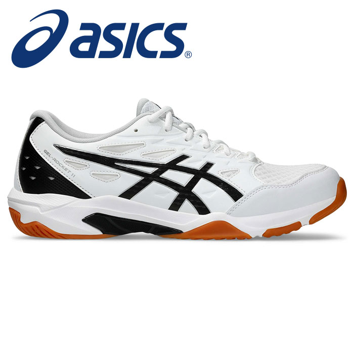 ★快適な履き心地！初心者向け！靴幅ワイド★【2024年春夏モデル】【アシックス　asics】【シューズ　靴】 バレーボール シューズ GEL-ROCKET(ゲルロケット) 11 メンズ レディース 男女兼用 1073A066 (101) ホワイト/ピュアシルバー [240412] 父の日 プレゼント