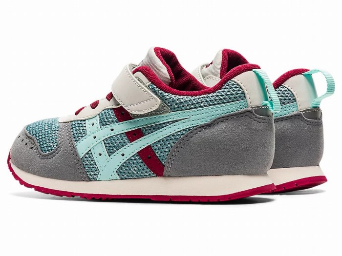 【送料無料】【asics　アシックス】【シューズ　靴】 1144A194 FWキッズ シューズ 子供靴(約3〜7歳の児童向け) 男の子 プレスクール ミクト MINI(ミニ) MC スモークブルー×ミント スクスク SUKUSUKU すくすく ジュニア 400 [211003]