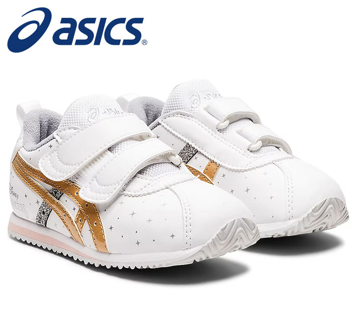 【送料無料】★約3歳〜7歳の児童向け★【2022年春夏モデル】【asics　アシックス】【シューズ　靴】 1144A233 キッズ シューズ 女の子 ディズニー プリンセス アイダホ DP3 MINI プレスクール かわいい ベルト 子供 ジュニア ホワイト スクスク すくすく 100 [220513]