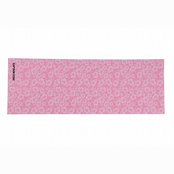 【 キャプテンスタッグ CAPTAIN STAG パール金属 】 【ヨガ・ピラティス】 ヨガマット(ハイビスカスピンク) 61cm×173cm×厚さ0.6cm ...