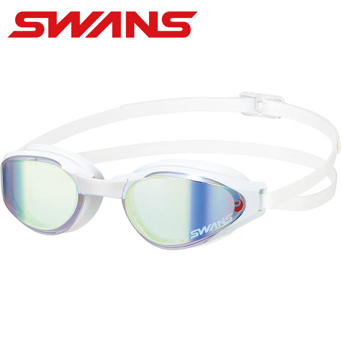 【メール便可230円】【 スワンズ SWANS 山本光学 】 水泳 スイミングゴーグル(流水抵抗の低減を実現した「カーブレンズ」クッション付モデル) ミラー メンズ レディース 男女兼用 SR81MPAF SR-81MPAF (212)CY [220727]