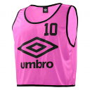 【送料無料】【UMBRO　アンブロ】UBS7557Z サッカー ウェア(ユニ) ストロングビブス 10P ショックピンク SPNK[200207]