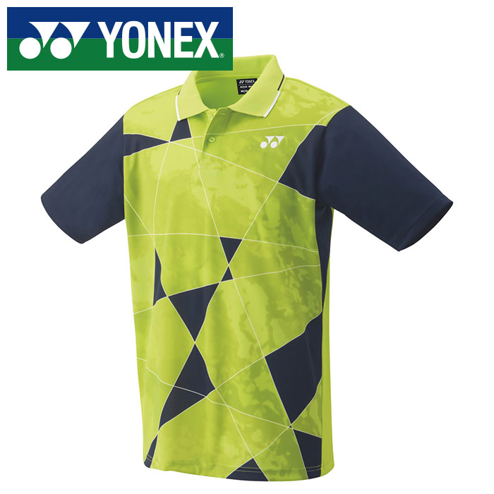 【メール便送料無料(追跡可能)】【ヨネックス　YONEX】【ウェア】 10465 テニス・バドミントン ゲームシャツ メンズ レディース 男女兼用 UVカット ライムグリーン 008 [220508] 父の日 プレゼント