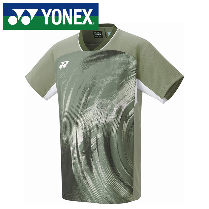 [最大2000円OFFクーポン発行中]【メール便送料無料(追跡可能)】★衣服内温度を−3℃低く＆ドライに保つ「ベリークールドライ」採用★【ヨネックス　YONEX】【ウェア】テニス・バドミントン ゲームシャツ(フィットスタイル) メンズ 10568 (324) ライトオリーブ [240523]