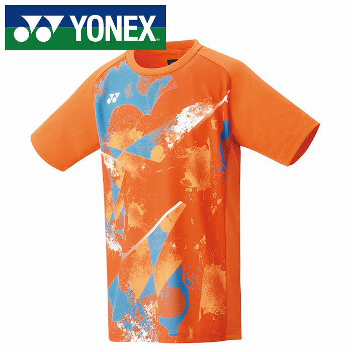 【メール便送料無料(追跡可能)】★衣服内温度を−3℃低く＆ドライに保つ「ベリークールドライ」採用★【 ヨネックス YONEX 】【ウェア】テニス・バドミントン ジュニア用ゲームシャツ 子供 こども 小学生 10570J (160) ブライトオレンジ [240523][amz]