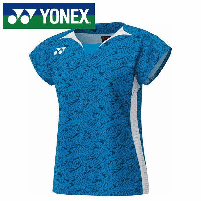 【メール便送料無料(追跡可能)】★衣服内温度を－3℃低く＆ドライに保つ「ベリークールドライ」採用★【2024年春夏モデル】【ヨネックス　YONEX】【ウェア】テニス・バドミントン レディース用 ゲームシャツ(フィットシャツ) 女性用 20822 (002) ブルー [240523]