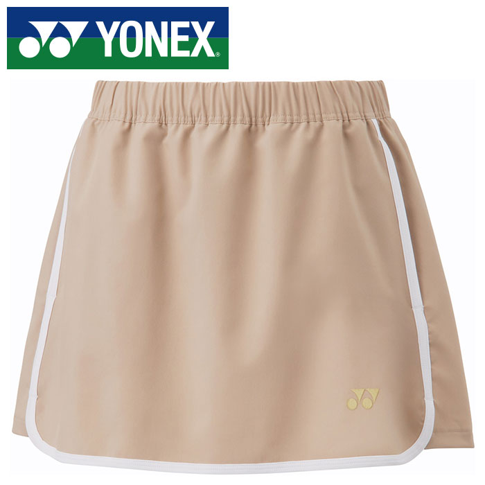 【メール便送料無料(追跡可能)】★衣服内温度を−3℃低く保つ「ベリークール」採用★【 ヨネックス YONEX 】【ウェア】テニス・バドミントン レディース用 スカート 女性用 26137 (147) ベージュ [240523][amz]