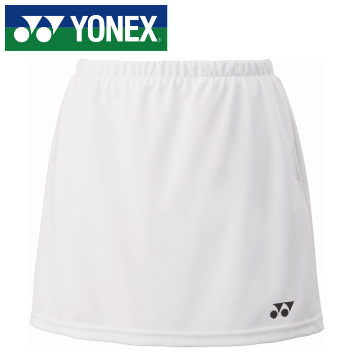 乐天商城 - 【メール便送料無料(追跡可能)】★衣服内温度を−3℃低く保つ「ベリークール」採用★【 ヨネックス YONEX 】【 ウェア 】テニス・バドミントン レディース用 スカート(インナースパッツ付) 女性用 26170 (011) ホワイト [240523][amz]