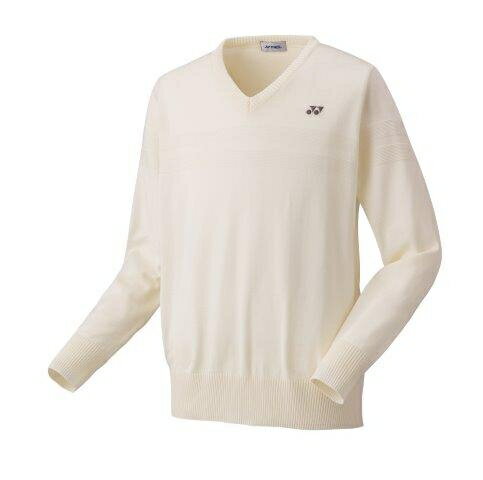 【送料無料】【ヨネックス　YONEX】 30075 テニス・バドミントン ウェア(ユニセックス) 男女兼用 セーター オフホワイト 200 [210315](4)