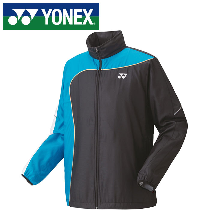 【送料無料】【ヨネックス　YONEX】【ウェア】テニス・バドミントン 70081J ジュニア裏地付きウィンドウォーマーシャツ 子供 こども ブラック/ブルー ヒートカプセル あたたかい 制電 反射 撥水 フルモーション3D 裾スピンドル仕様 188 [211013]