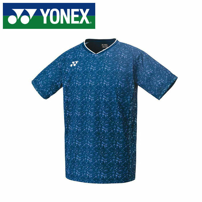 【メール便送料無料(追跡可能)】【ヨネックス　YONEX】【ウェア】 10480 テニス・バドミントン ゲームシャツ(フィットスタイル) メンズ ベリークールドライ UVカット 吸汗速乾 制電 ネイビー/ブルーパープル 235 [220919] 父の日 プレゼント