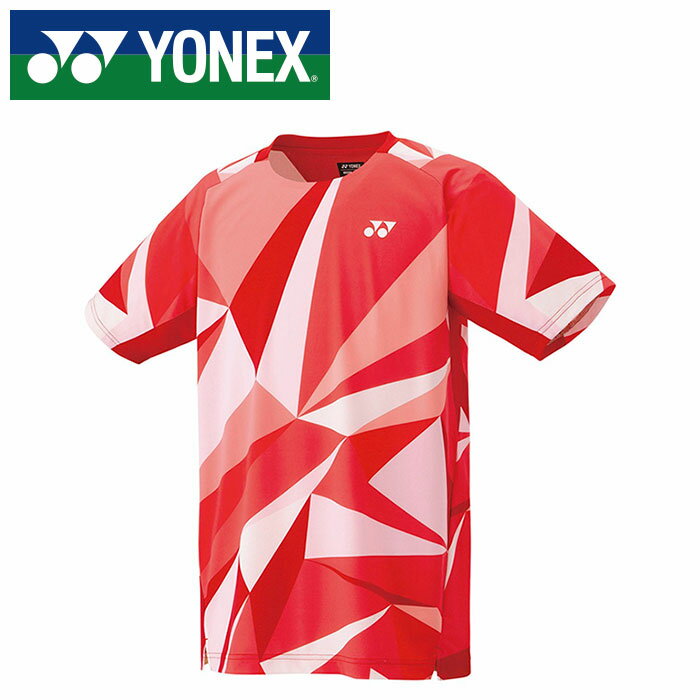 【メール便送料無料(追跡可能)】★日本バドミントン協会審査合格品★【 ヨネックス YONEX 】【 ウェア 】 テニス バドミントン ゲームシャツ メンズ レディース 男女兼用 ヨネックス YONEX 10623 (587) タンゴレッド [250609][amz] クリスマス プレゼント