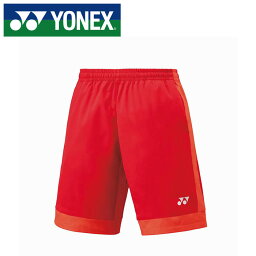 【ヨネックス　YONEX】【ウェア】テニス・バドミントン 15144 ハーフパンツ メンズ レディース 男女兼用 サンセットレッド 496 [230422]