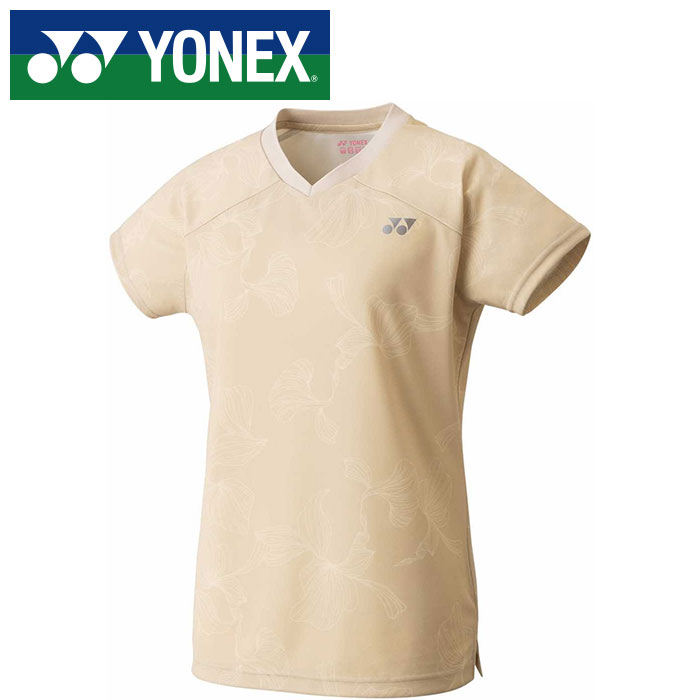 【メール便送料無料(追跡可能)】【ヨネックス　YONEX】【ウェア】テニス・バドミントン 20732 レディース 女性用 ゲームシャツ グレイッシュベージュ 452 [230422]