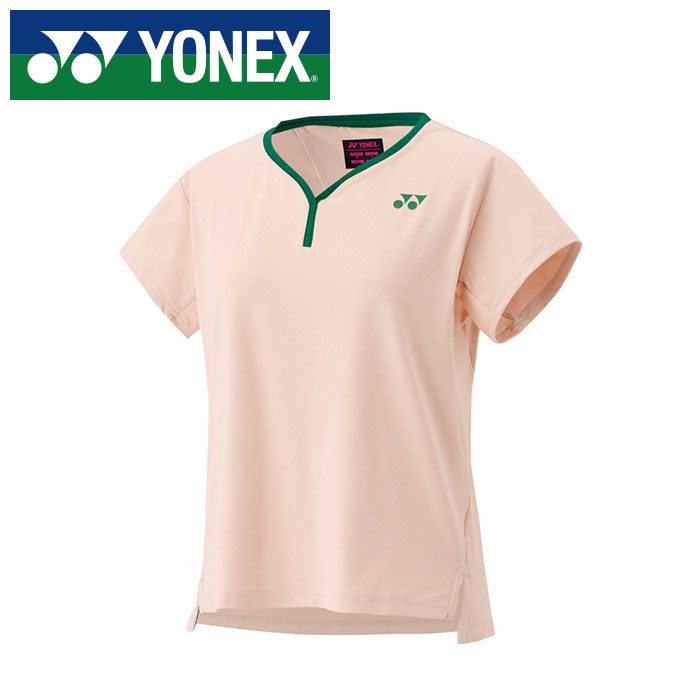 【メール便送料無料(追跡可能)】★日本バドミントン協会審査合格品★【 ヨネックス YONEX 】【 ウェア 】 テニス バドミントン レディース ゲームシャツ ヨネックス YONEX 20837 (630) ピンクベージュ [250609][amz]