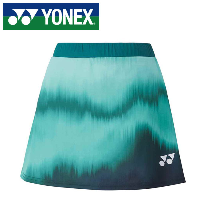 【送料無料】【ヨネックス　YONEX】【ウェア】 26091 テニス・バドミントン スカート(レディース) スコート 女性用 ベリークールドライ UVカット 吸汗速乾 制電 ティールグリーン 544 [220919]