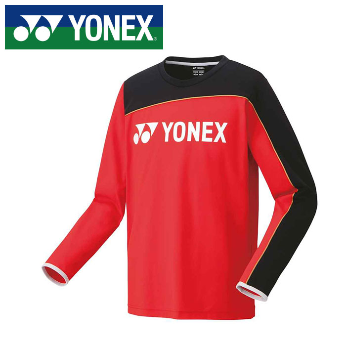 【送料無料】【ヨネックス　YONEX】【ウェア】 31048 テニス・バドミントン ライトトレーナー メンズ レディース 男女兼用 サンセットレッド 496 [220919] 父の日 プレゼント