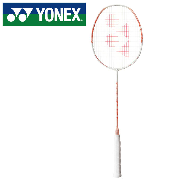 [3/31〜! 最大2000円OFFクーポン発行]【 ヨネックス YONEX 】 初級者向け バドミントン ラケット フレームのみ ナノフレア 300 エントリーモデル 専用ケース付き 初心者 ヨネックス YONEX NF-300 (210) ホワイト/サーモンピンク [250609][amz]