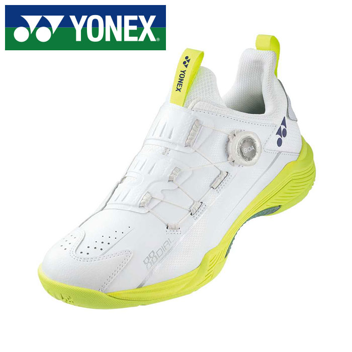 【ヨネックス　YONEX】【シューズ　靴】 SHB88D2 バドミントンシューズ メンズ レディース 男女兼用 パワークッション88ダイヤル ホワイト/ライムイエロー 501 [230422] 父の日 プレゼント