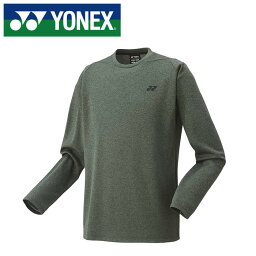 ★ヒートカプセルで+3℃温かい＆制電★【ヨネックス　YONEX】【ウェア】テニス・バドミントン 長袖Tシャツ メンズ レディース 男女兼用 16666 (180) モスグリーン [231013]