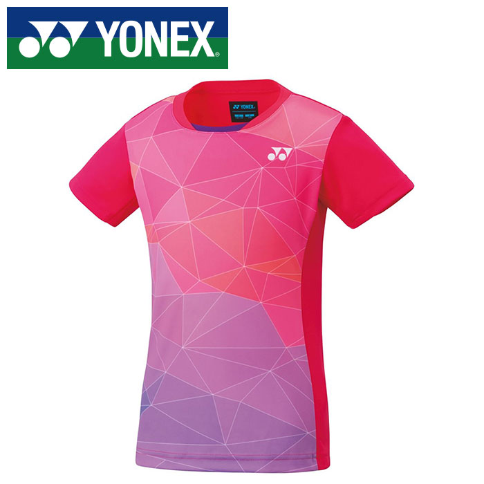 【メール便送料無料(追跡可能)】★日本バドミントン協会審査合格品★【 ヨネックス YONEX 】【ウェア】テニス・バドミントン ジュニア用ゲームシャツ 子供 こども 小学生 20739J (122) ブライトピンク [231013][amz] クリスマス プレゼント