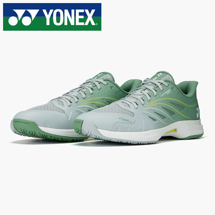 【 2025年 秋冬モデル】【 ヨネックス YONEX 】【 シューズ 靴 】 テニスシューズ オムニクレー パワークッション エアラスダッシュ 5WGC メンズ レディース 男女兼用 テニス シューズ ワイド 4E SHTAD5WG (809) グレー/ペールグリーン [251015][amz] クリスマス プレゼント