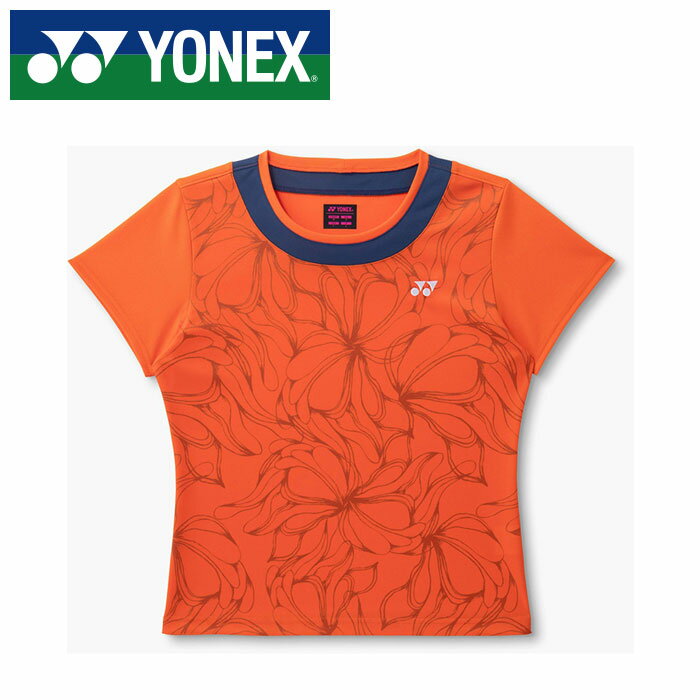 Rakuten - 【メール便送料無料(追跡可能)】【 2026年 春夏モデル】【 ヨネックス YONEX 】【 ウェア 】 テニス バドミントン レディース 半袖 ゲームシャツ 20988 (005) オレンジ [260524][amz]