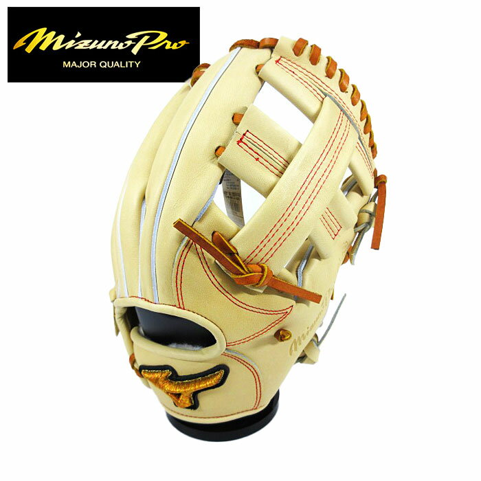 ★ポイント10倍！展示会限定品★【 ミズノプロ Mizuno Pro 】【 グラブ グローブ 】 野球 一般 軟式 グローブ(内野手用) 右投げ Classic 1AJGR31123 (8049) ブロンド×コルク [ten][240822][グラブ袋付き/箱入り][刺繍可][amz] クリスマス プレゼント
