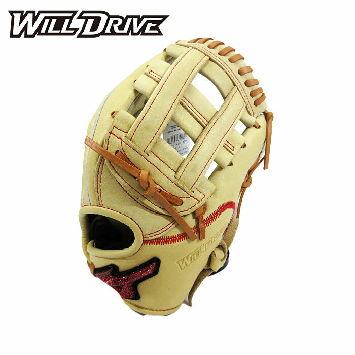 ★限定商品★【 ミズノ MIZUNO 】【 グラブ グローブ 】 野球 ジュニア 軟式 グローブ(オールラウンド用) ウィルドライブ レッド U-Plus 右投...