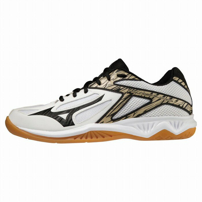 【あす楽】【送料無料】★バレーボールを始める最初の1足にオススメ★【ミズノ　MIZUNO】【シューズ　靴】 バレーボールシューズ サンダーブレード3 メンズ レディース 男女兼用 V1GA217009 ホワイト/ブラック/ゴールド [ten][220907] 父の日 プレゼント