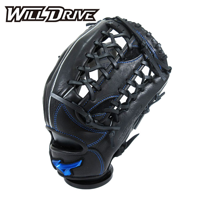 ★すぐ使える柔らかい皮革★【 ミズノ MIZUNO 】【 グラブ グローブ 】 野球 一般 軟式 グローブ 外野手 ウィルドライブ ブルー 右投げ 1AJGR3...