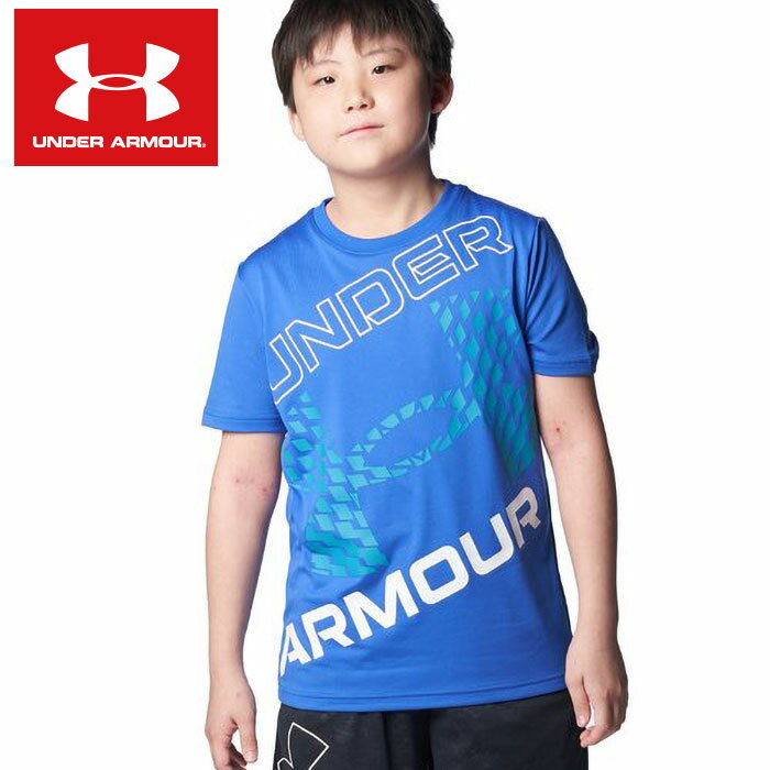  ジュニア用 半袖Tシャツ 子供 こども 小学生 ビッグロゴ スポーツ 運動 普段着 1384684 (400) チームロイヤル/ホワイト 
