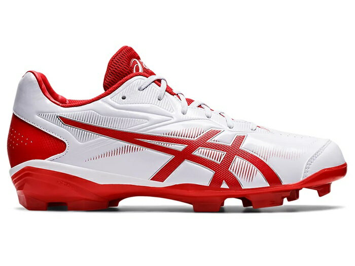 【アシックスベースボール　asics】【シューズ　靴】野球 ポイントスパイク スターシャイン 3 メンズ レディース 男女兼用 大人 子供 こども ジュニア 1123A033 (101) ホワイト×レッド [240111]