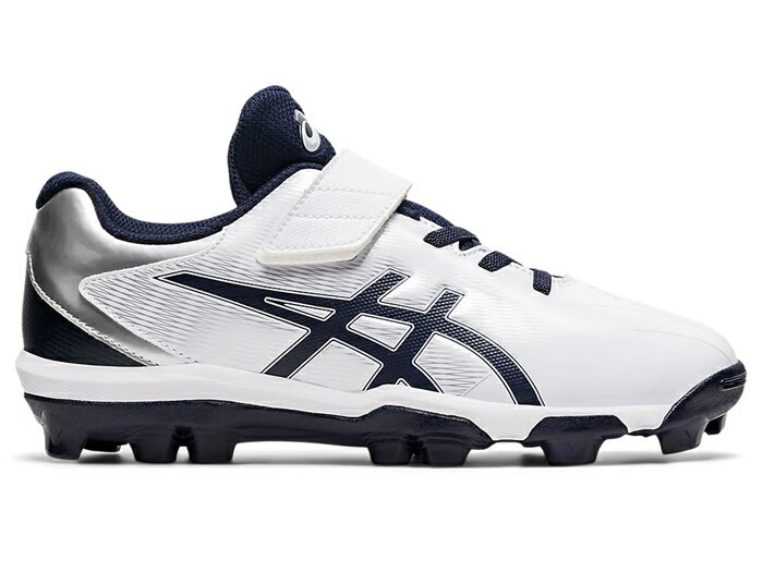 ★ジュニアのために考え抜いたソールを採用★【アシックスベースボール　asics】【シューズ　靴】野球 ジュニア用ポイントスパイク スターシャイン S 2 子供 こども 1124A008 (103) ホワイト×ネイビー [240111]