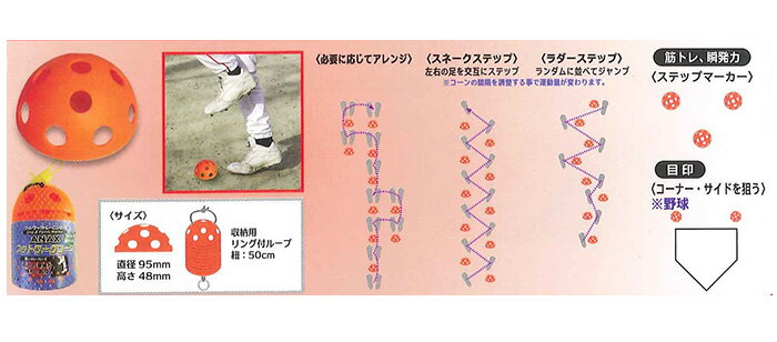 【ユニックス　UNIX】野球　トレーニング　フットワークコーン　BX83-22　BX8322 クリスマス プレゼント