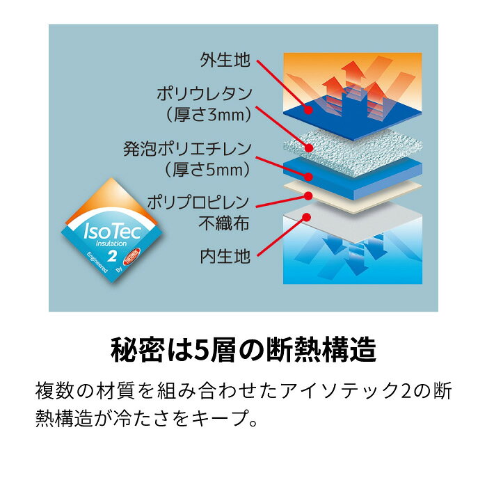 ★高い保冷力(アイソテック2の5層断熱構造)！スポーツやアウトドア等さまざまなシー...