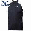 【メール便可230円】【ミズノ　MIZUNO】【ウェア】陸上　レーシングシャツ　メンズ　ノースリーブ　U2MA805009　ブラック×ホワイト　[200203]