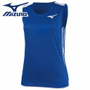 【メール便可230円】【 ミズノ MIZUNO 】【ウェア】陸上 レーシングシャツ レディース 女性用 ノースリーブ U2MA825025 サーフブルー×ホワイ...