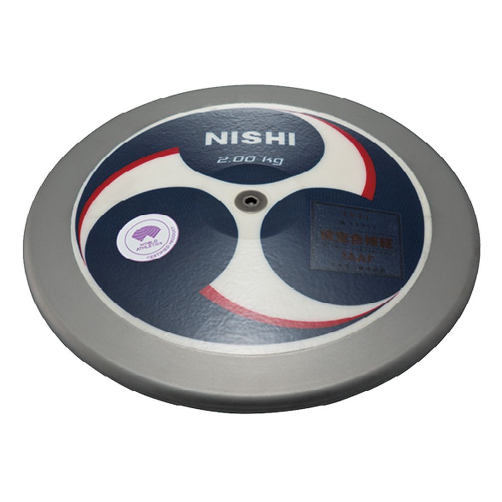 ★上級者向け!一般男子用!WA(世界陸連)承認品!JAAF(日本陸連)検定品★【 ニシスポーツ NISHI 】陸上競技 円盤 スーパーハイモーメントカーボン2 ...
