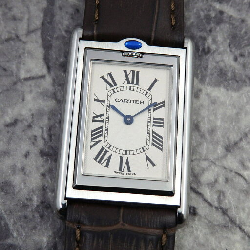 カルティエ タンクバスキュラント LM ギョーシェ ホワイト ROMAN DIAL 手巻き ヴィンテージ Cartier メンズウォッチ Ref.2390 Tank Basculante カルティエ タンクバスキュラント LM ギョーシェ ホワイト ROMAN DIAL 手巻き ヴィンテージ Cartier メンズウォッチ Ref.2390 Tank Basculante