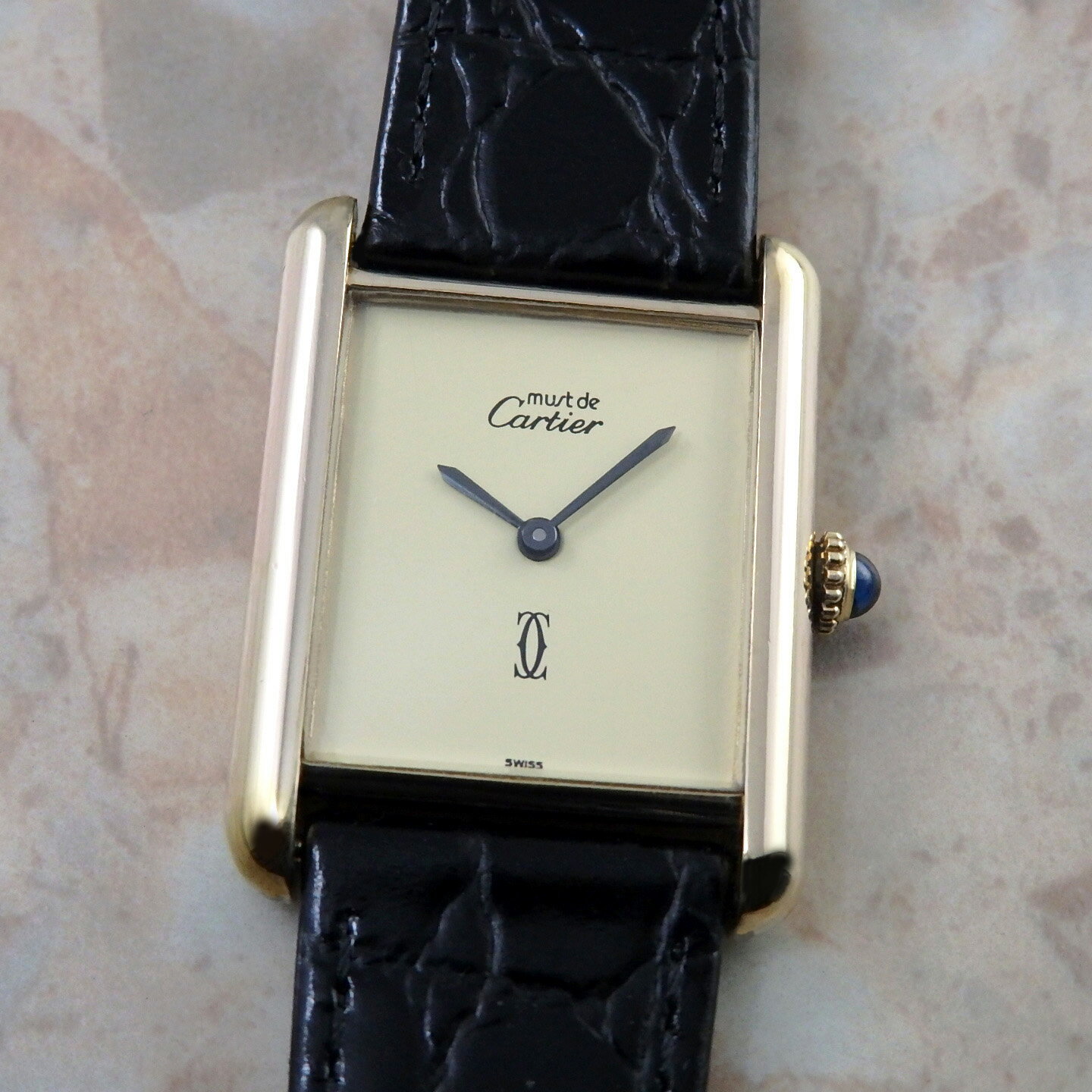 Tank Francaise - カルティエ Cartier マストタンク LM クリーム アイボリー 手巻き式 アンティーク ヴィンテージ メンズ時計