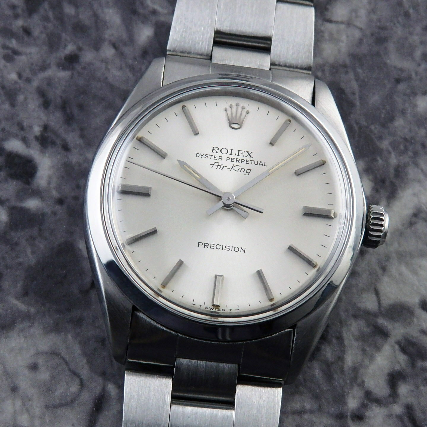 ロレックス エアキング Ref.5500 Cal.1520 自動巻 ロレックス純正ハードブレス 1977年 ROLEX Air-King ヴィンテージ