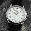 パテックフィリップ PATEK PHILIPPE カラトラバ エナメルダイヤル ホワイトゴールド Ref.5115G-001 スモセコ 18金無垢 手巻き クル...