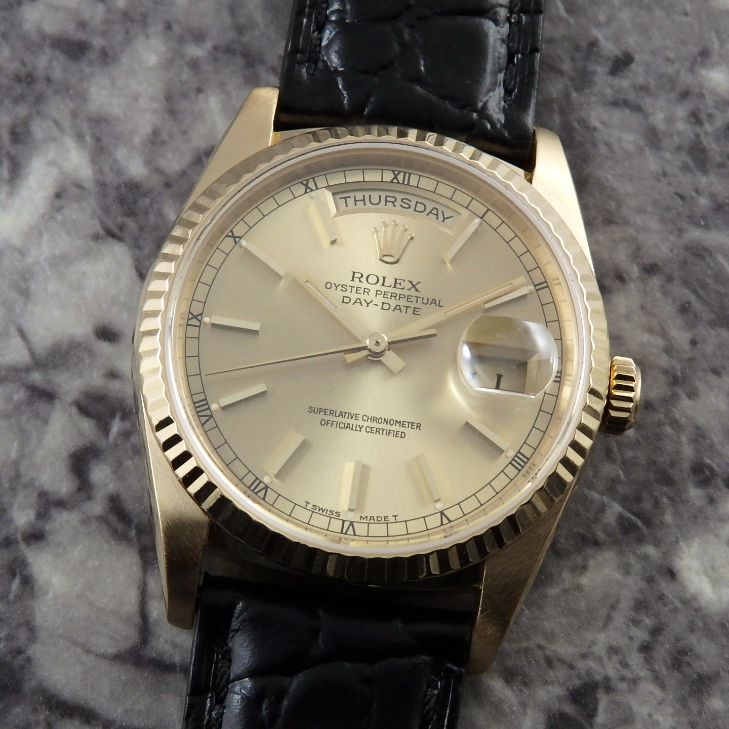 ロレックス デイデイト 18238 VINTAGE X番 ヴィンテージ ROLEX 自動巻き Cal.3155　DAY-DATE 金無垢 1991年